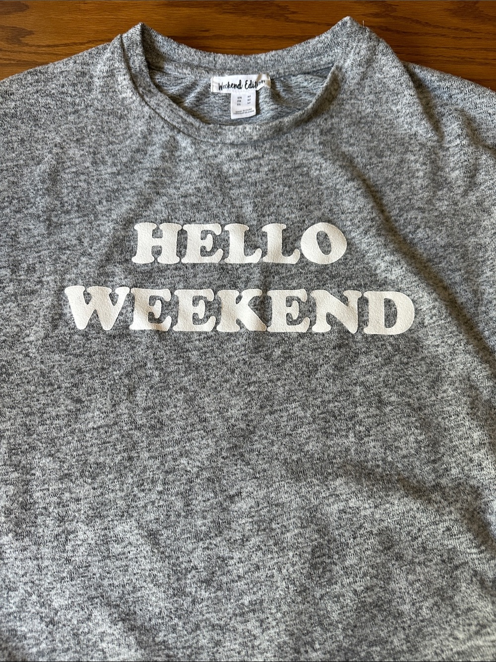 Weekend-Ready Heather Gray Crewneck Sweater by Weekend Edition